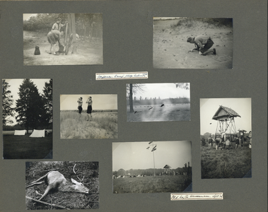 818628 Afbeelding van een bladzijde uit een fotoalbum van scoutinggroep Salwega uit Utrecht met foto's van het ...